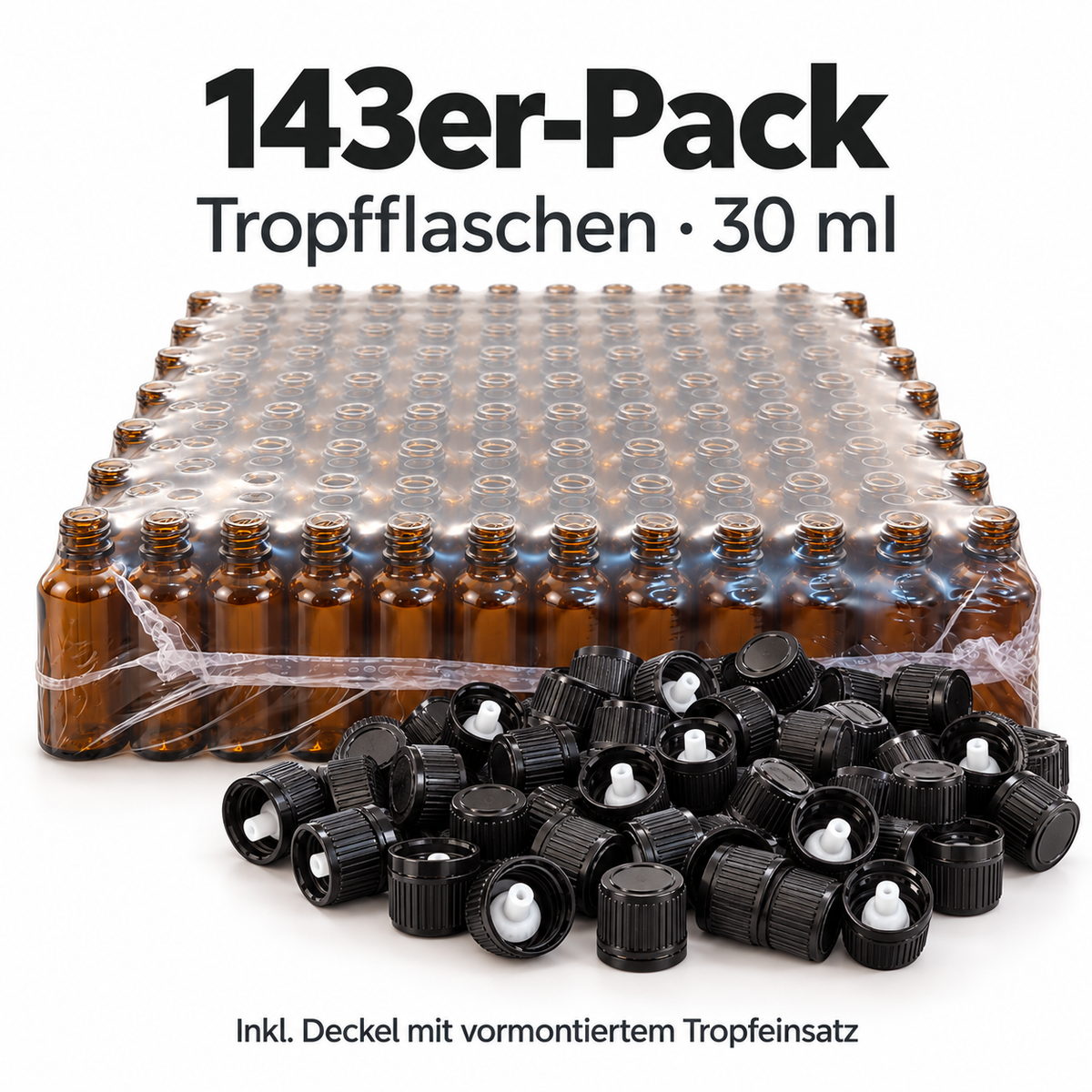 30 ml Dropper Bottle for Propolis – Amber Glass with Dropper Insert & Cap