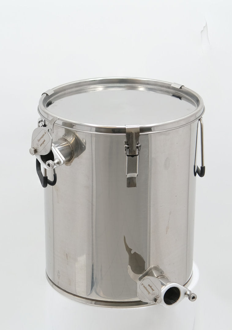 Secchio di riempimento e setacciatura in acciaio inox secchio di riempimento e secchio filtrante 30kg 35Kg con setacci orizzontali