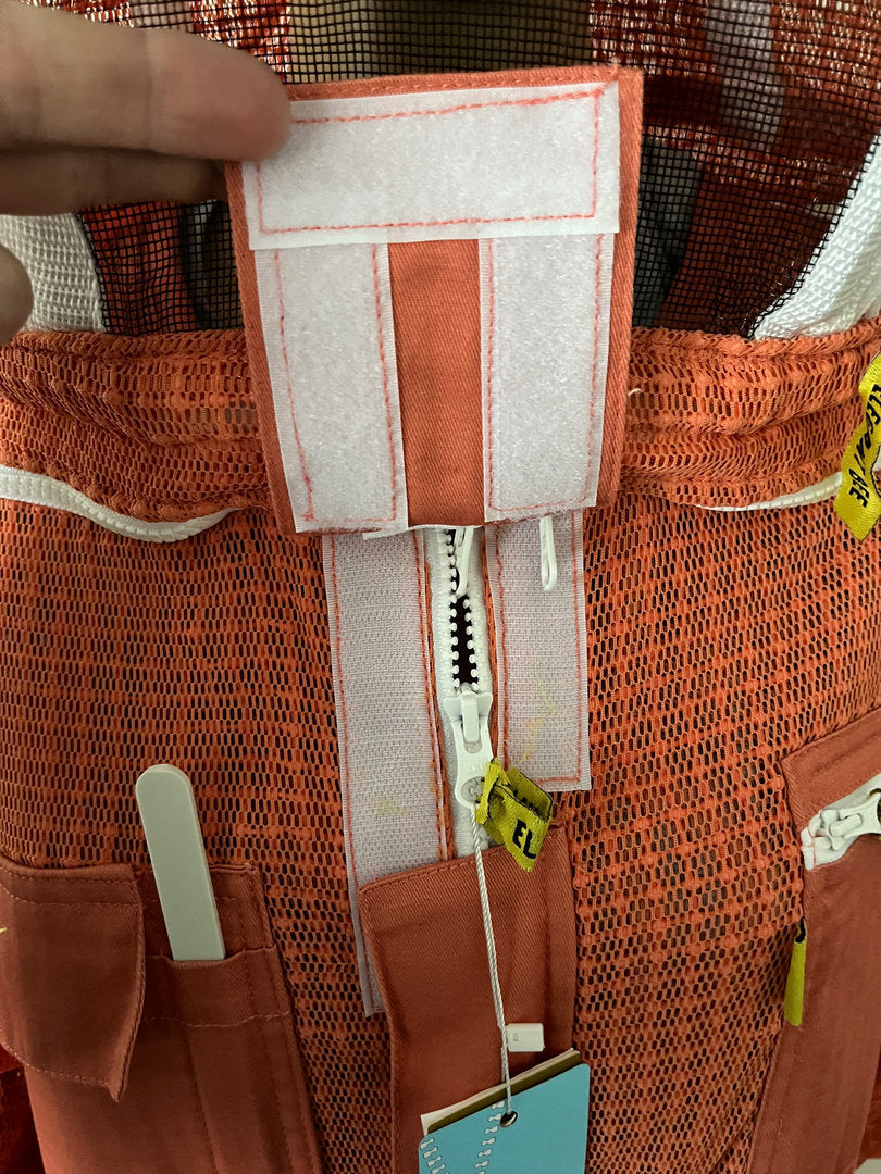 Imkeranzug Elegant Bee Overall Schutzanzug Bienen Belüftet Netzgewebe Lachs farben