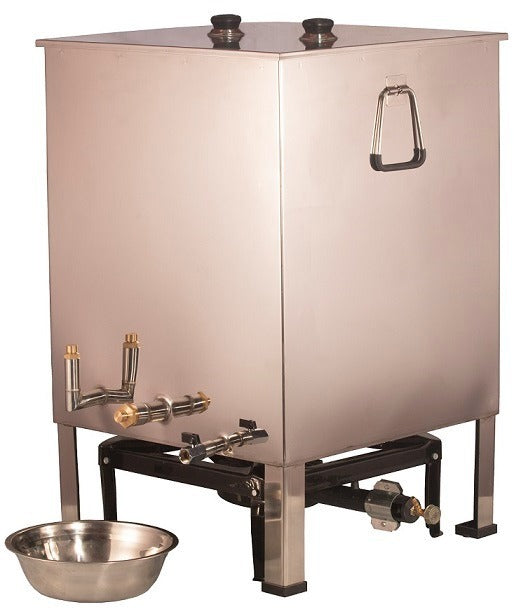 Wassmelter groot RVS 24 honingraat 62x62cm stoomwassmelter