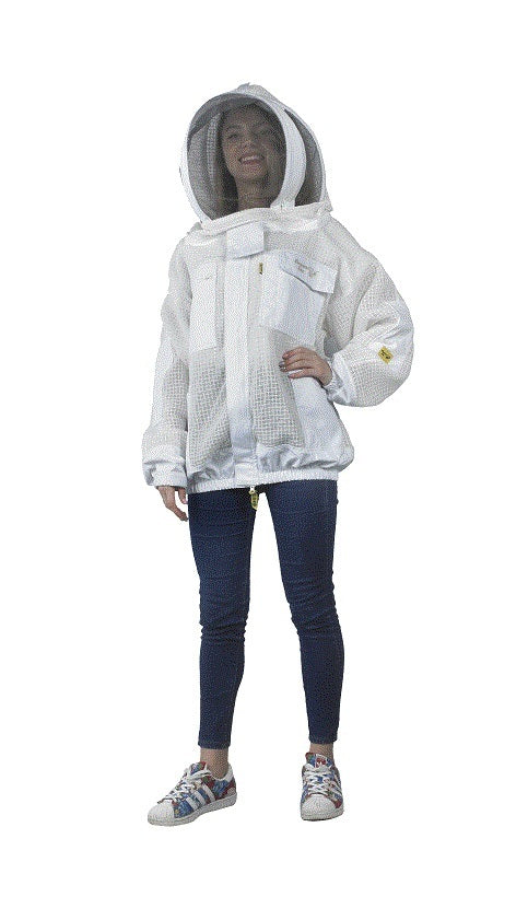 Imkerjacke Netzgewebe 3 lagig Weiß Premium Qualität ElegantBee