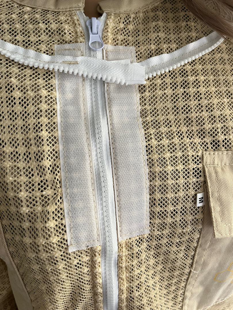 Imkeranzug Overall Schutzanzug Bienen Belüftet Beige Creme