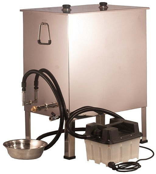 Wassmelter groot RVS 24 honingraat 62x62cm stoomwassmelter