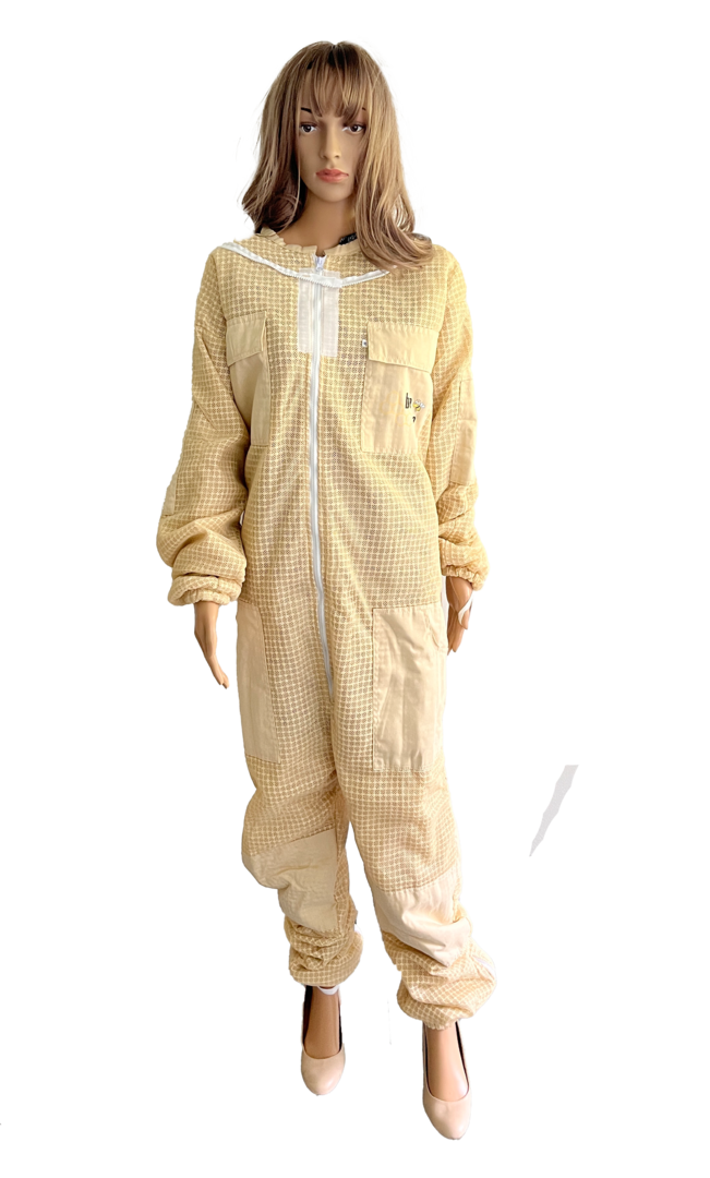 Imkeranzug Overall Schutzanzug Bienen Belüftet Beige Creme