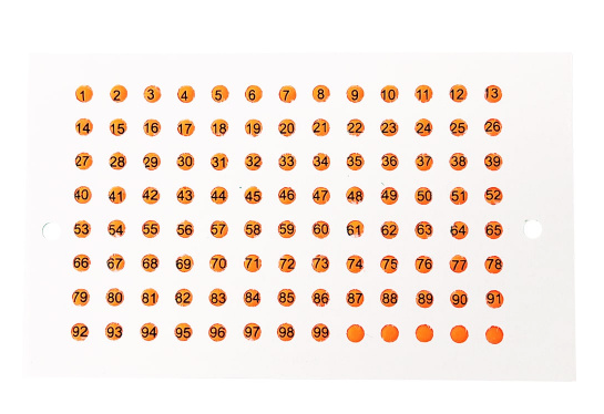 Lichtgevende opaliettegels voor het markeren van koninginnen, tekentegels Classic 104 koninginnummers 1-99