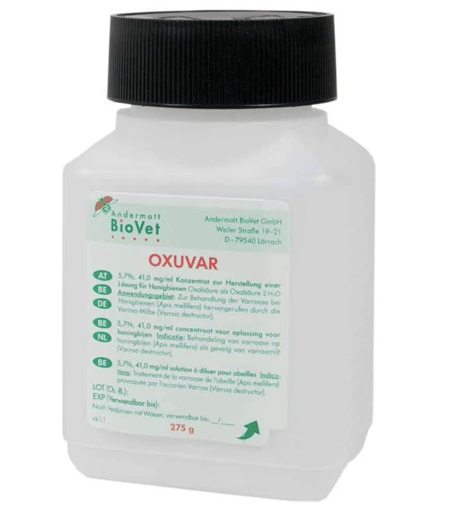 Andermatt BioVet OXUVAR 5.7% - 275g - 1000g Oxalic acid for Varroa treatment, Varroa mite summer