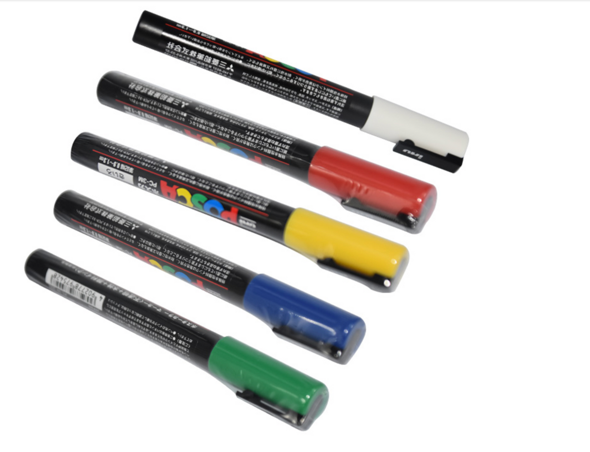 Queen Marking Pen Posca White Yellow Red Green Blue for permanently marking queens with annual color