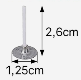 Theelichtlont 26mm Witte gewaxte lont met voet voor theelichten