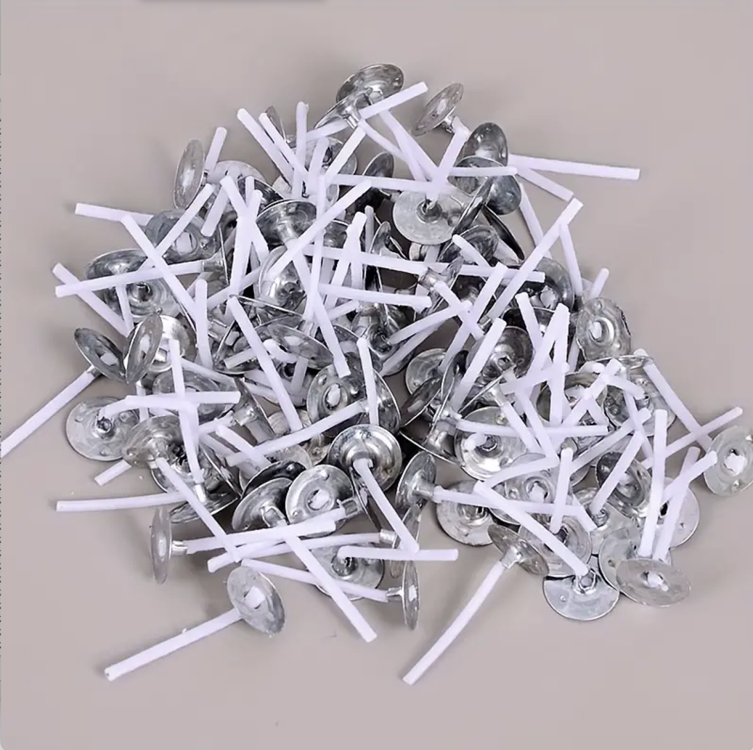 Theelichtlont 26mm Witte gewaxte lont met voet voor theelichten