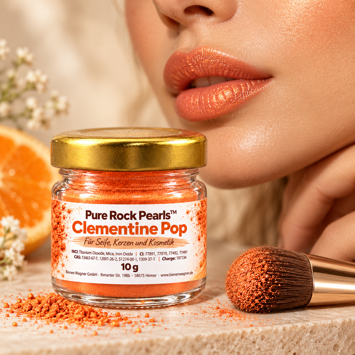 Soap Colour Orange – Colour for Soap, Candles & Cosmetics | Pure Rock Pearls™ Clementine Pop