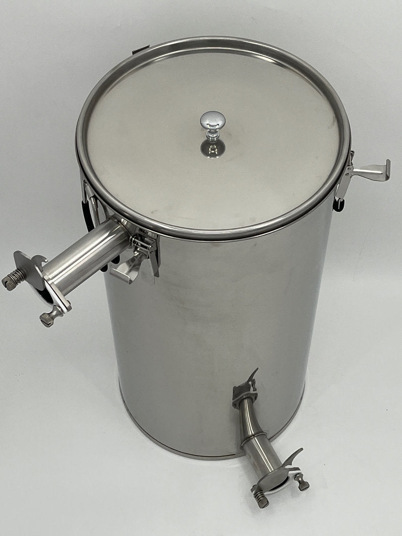 Honigabfüller 2. Quetschhahn Lunzer Kegelsieb Edelstahl Filterkübel 50Kg