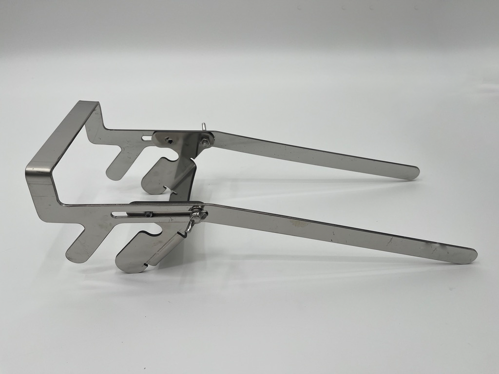 Porta secchiello regolabile per tutti i secchi per miele e hobbock in acciaio inox