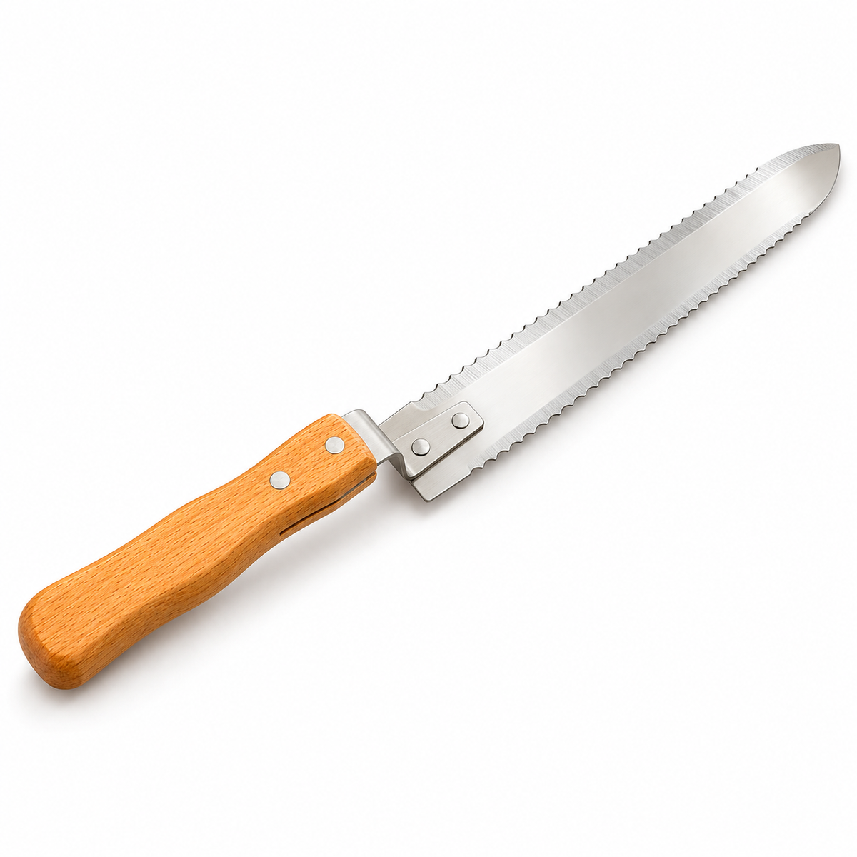 Long uncapping knife made of stainless steel – 43 cm with plastic handle and two blades, red plastic handle (Copy)