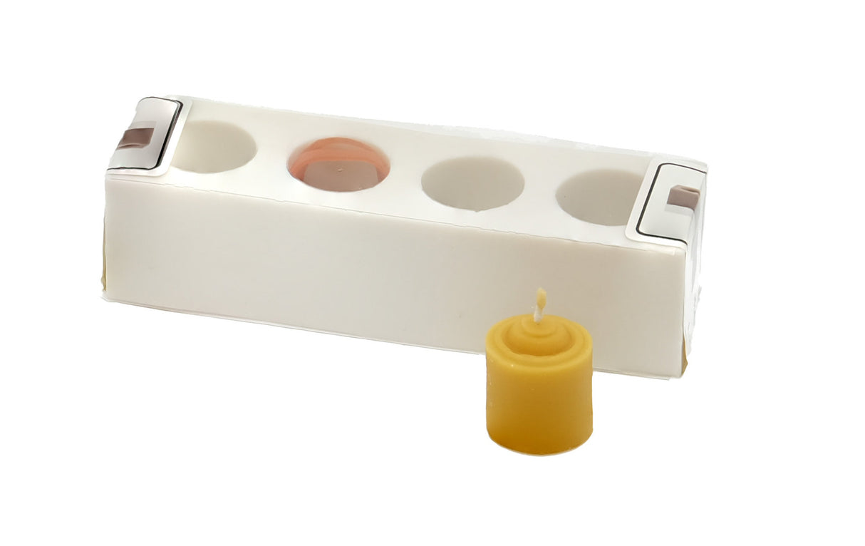 Kerzengießform aus Silikon für Bienenwachs und Kerzenwachs Lz055 4 mini Stumpenkerze klein