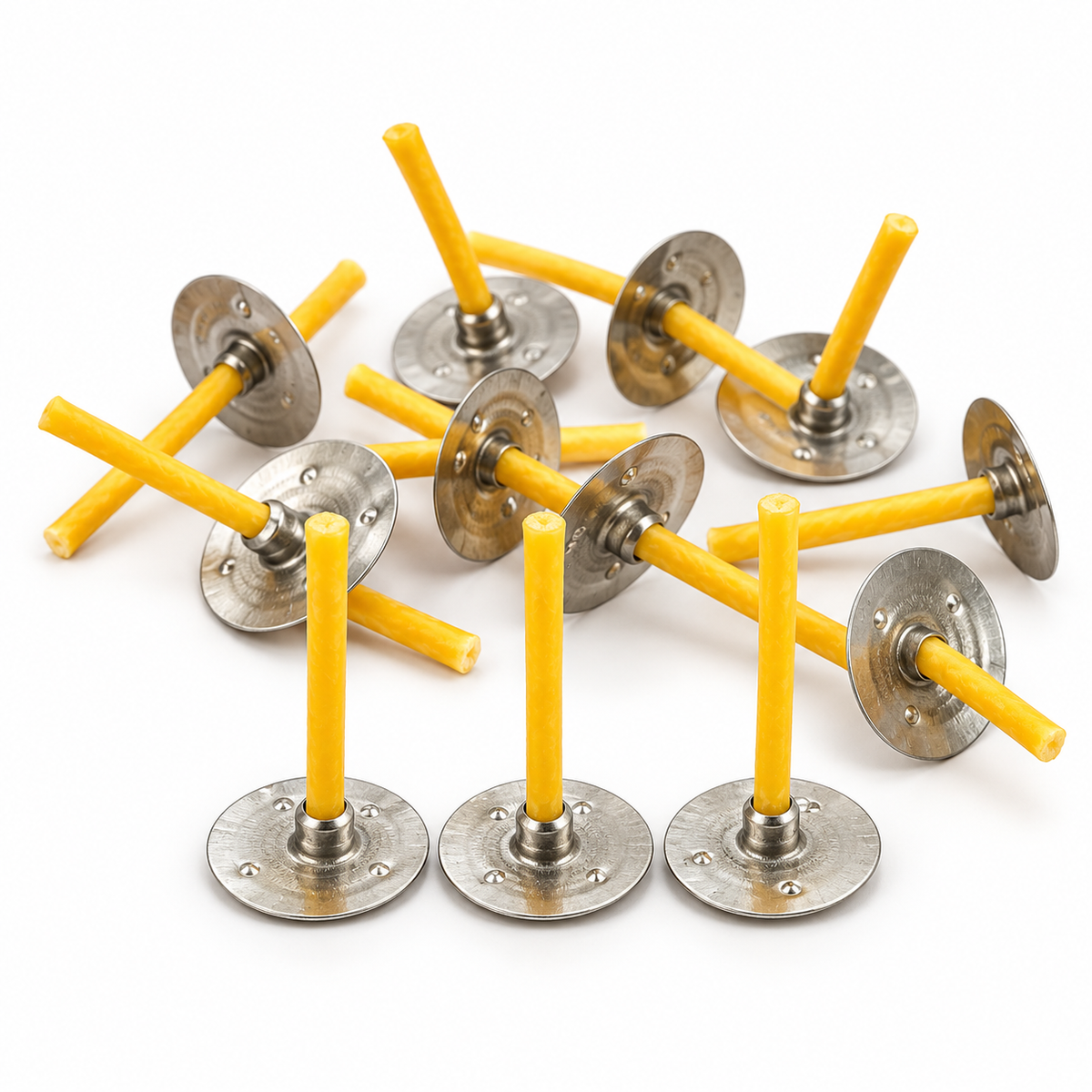 Mèche pour bougie chauffe-plat 28mm mèche blanche cirée n° 3 avec pied pour bougies chauffe-plat 100 pcs (Copie)