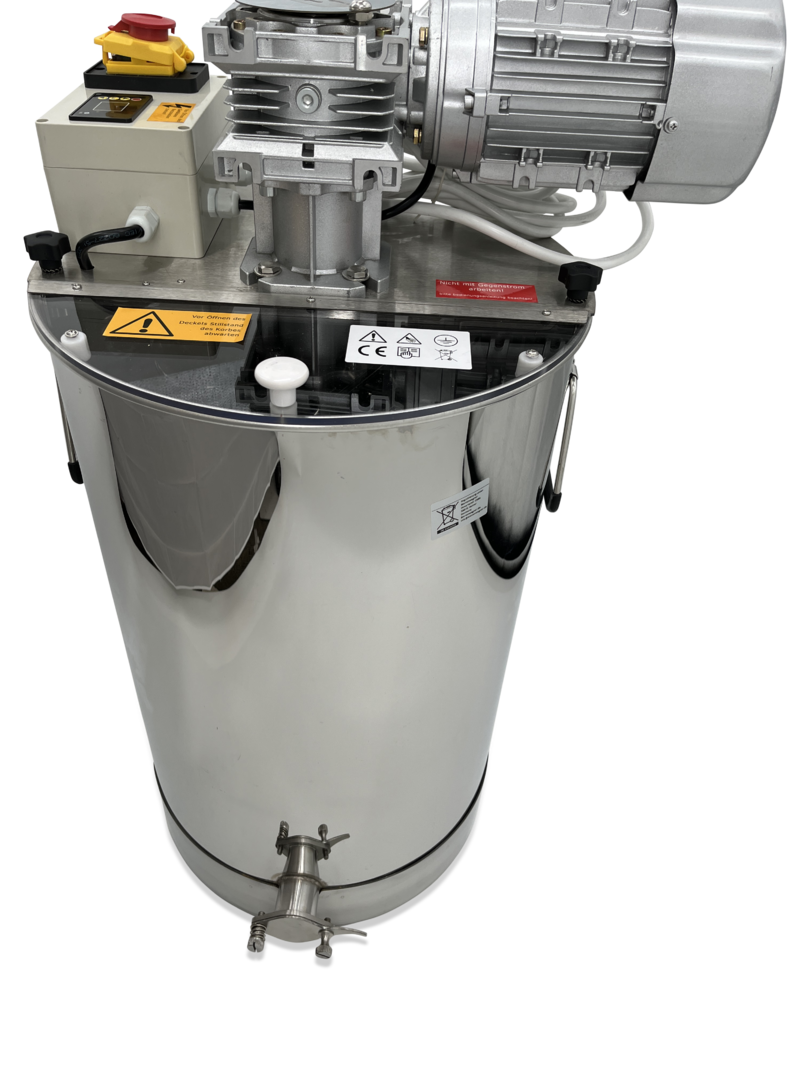 Honingmixer 100 kg met bediening voor het romig roeren van honing