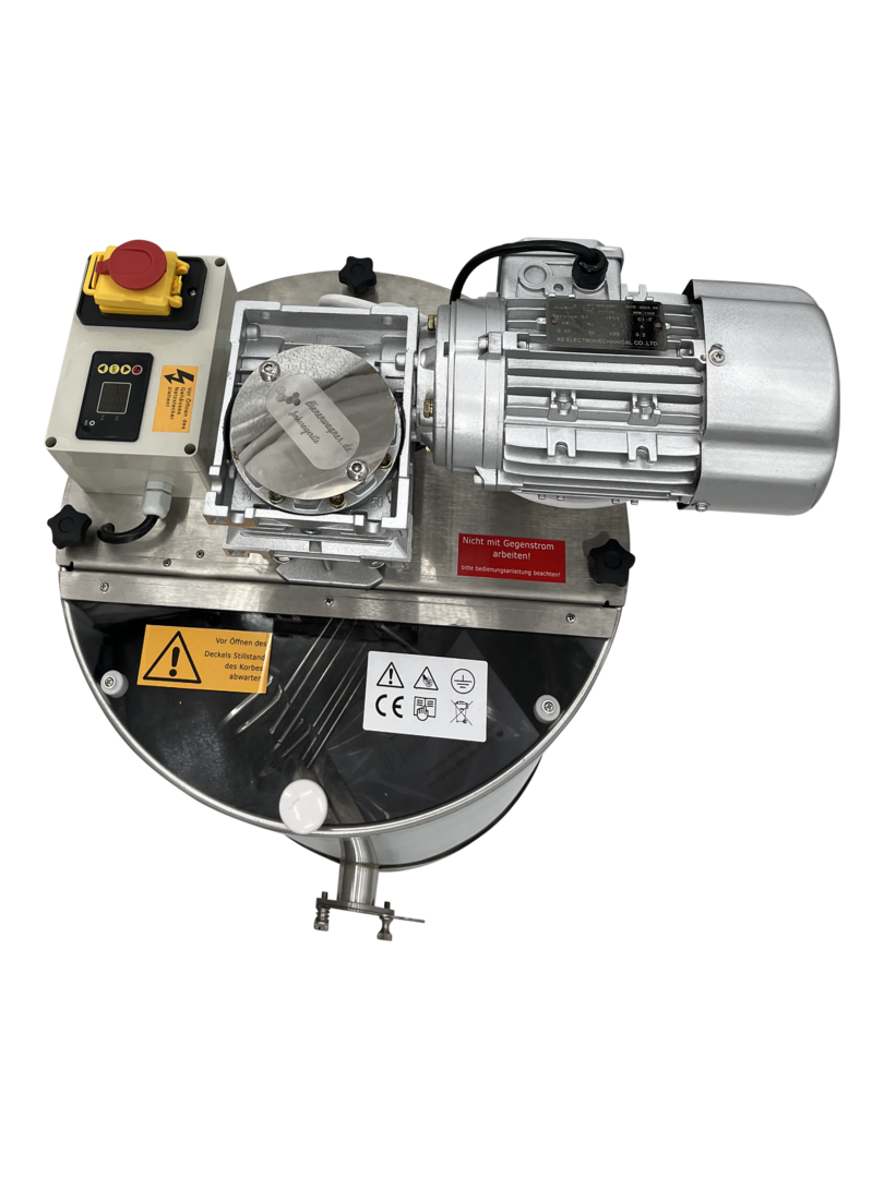 Honingmixer 100 kg met bediening voor het romig roeren van honing