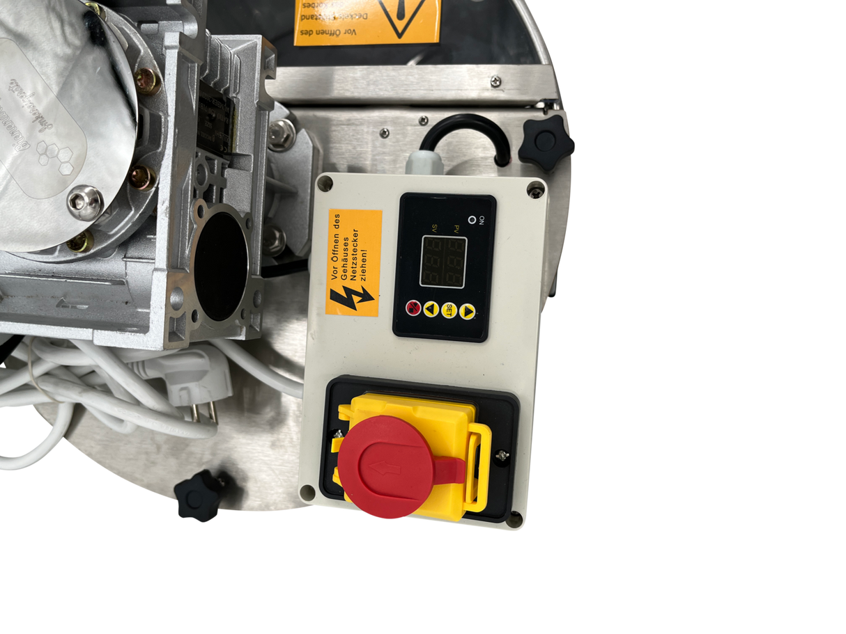 Honingmixer 100 kg met bediening voor het romig roeren van honing