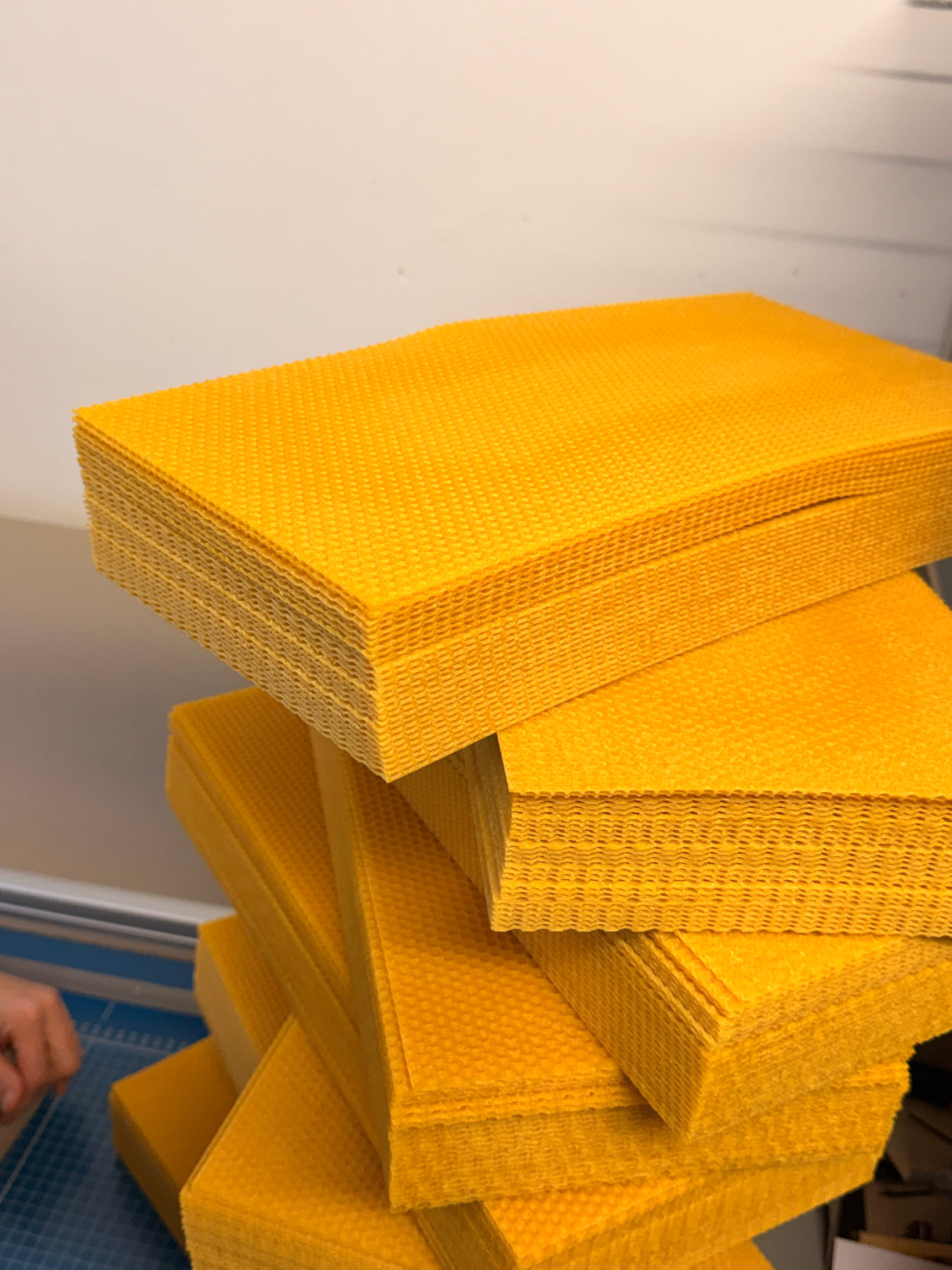 Parois centrales moulées à partir de cire d'abeille pure analysée, sans maladies et sans pesticides