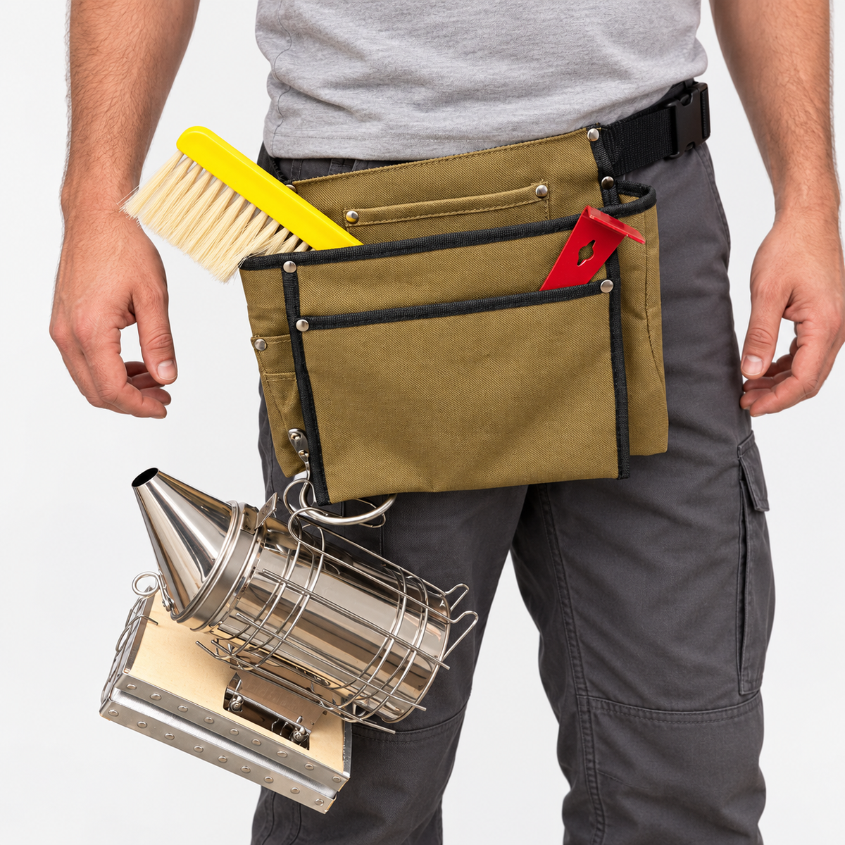 Belt pouch for beekeeping tools – practical tool bag with belt and smoker holder