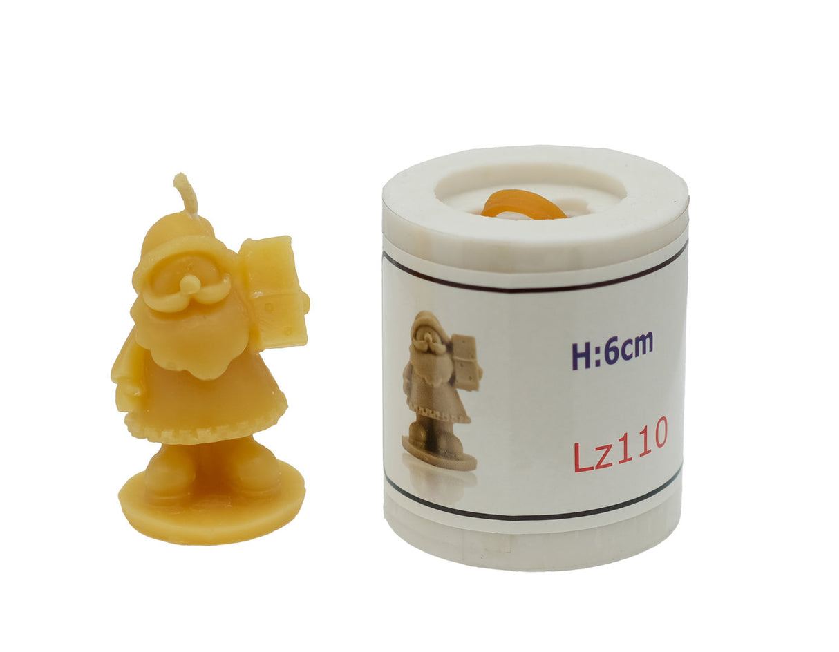 Kerzengießform aus Silikon für Bienenwachs und Kerzenwachs Lz110 Nikolaus kleine Kerze Stumpenkerze