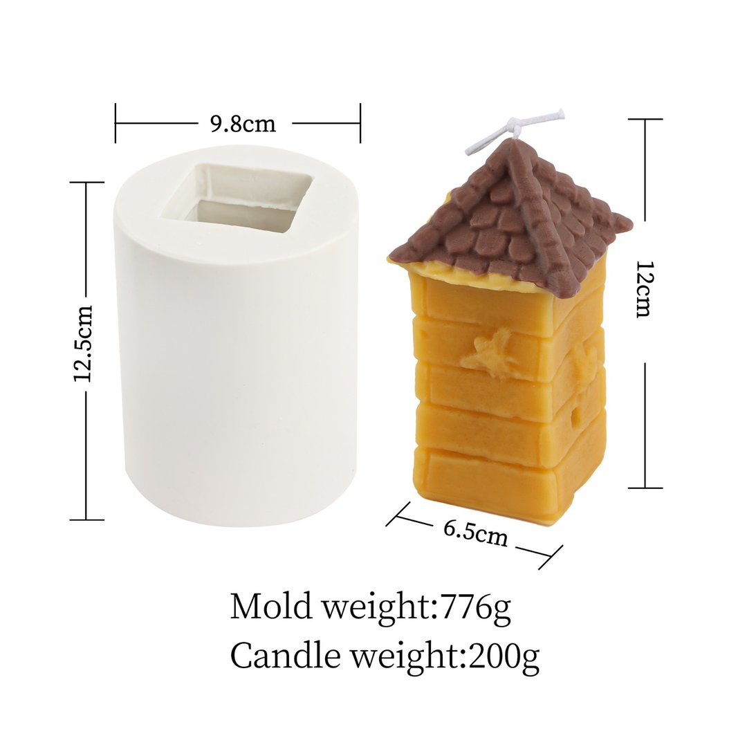 Stampo per candele in silicone per cera d'api e cera per candele Lz220 Candela a colonna grande per casa delle api