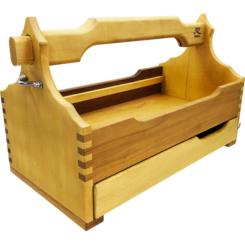 Imker Werkzeugkiste aus geöltem Vollholz Mit Schublade für Königinnenzucht-Zubehör oder Kleinteile