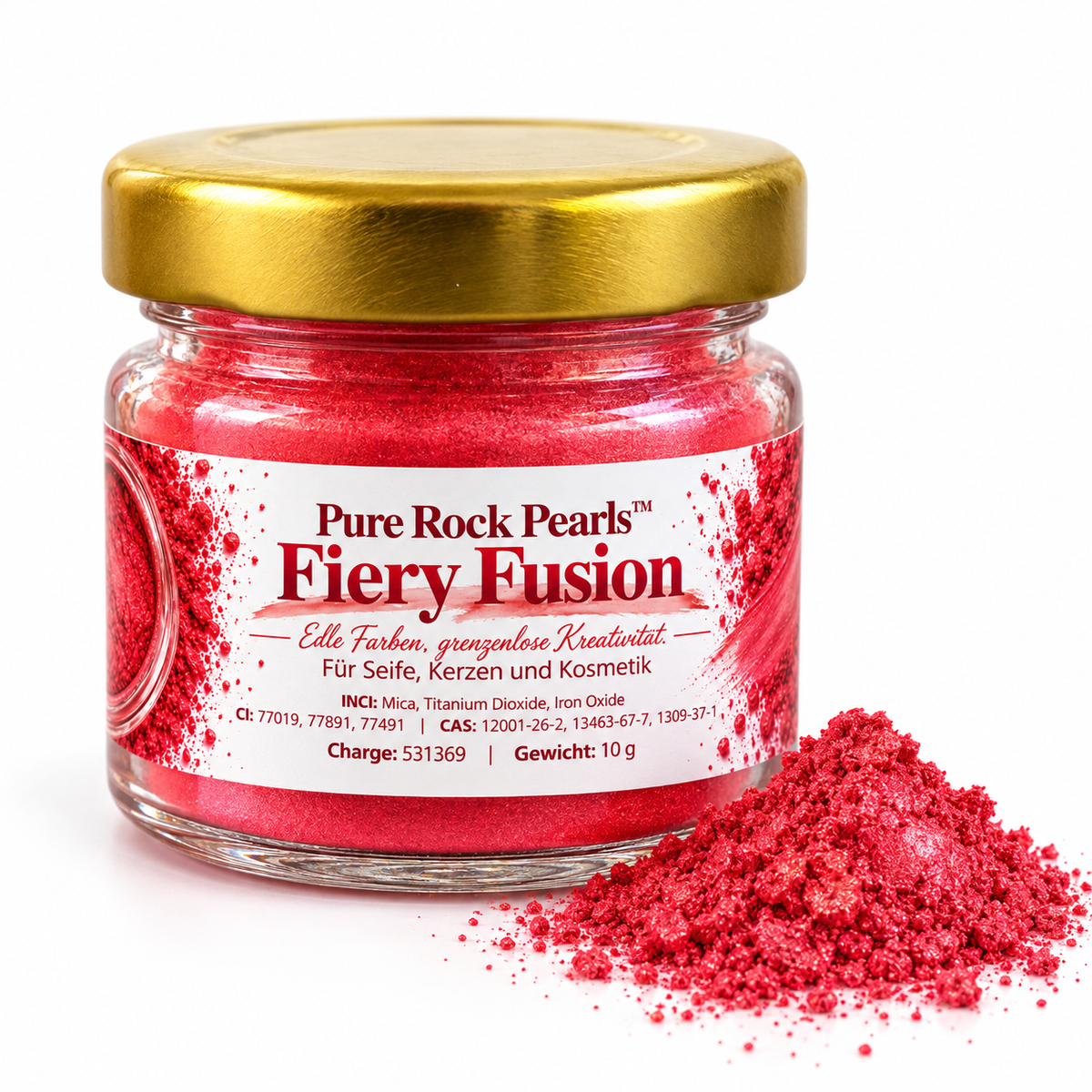 Pure Rock Pearls™ Fiery Fusion – Rood-roze pigment met parelglans