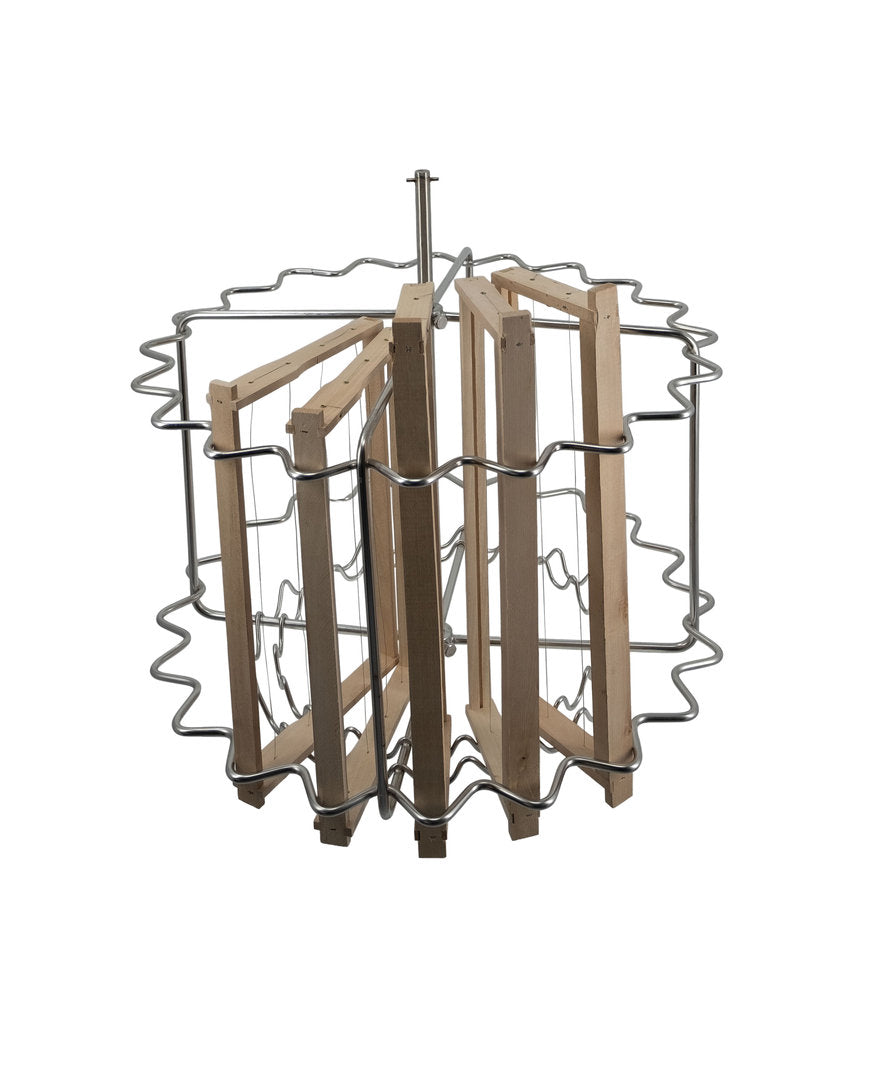 Radial Honigschleuder mit L- Motor, mit Schrägboden 20 Waben Dadant / 12 Waben Deutsch Norm Zander Motor