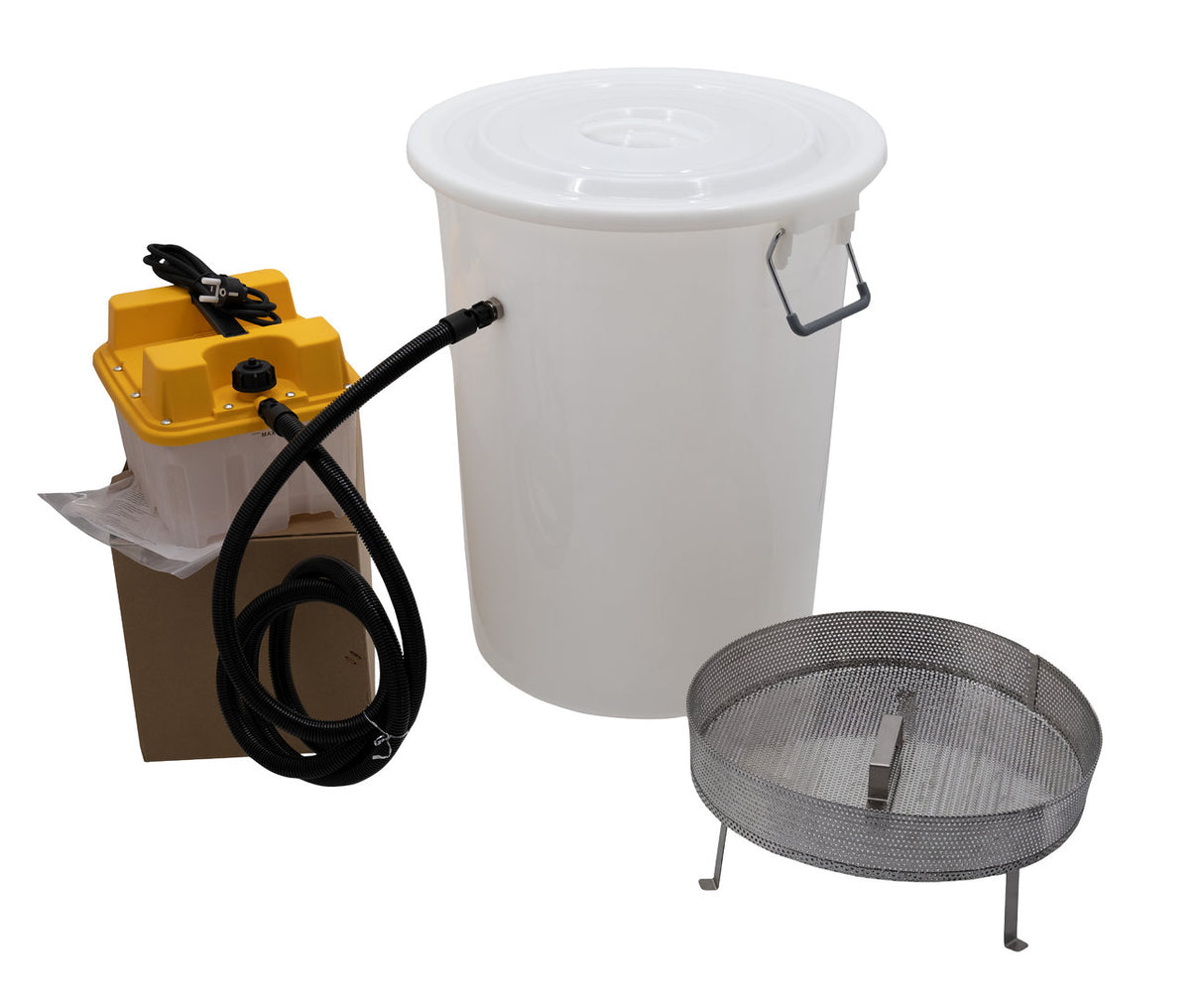 Smeltcombinatie bijenwasstoomwassmelter met kunststof stoomgenerator 100L