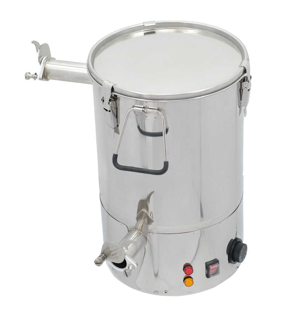 Bienenwagner zeefemmer met schuine bodem 35 kg van roestvrij staal met verwarming 2 tapbottelaar honing