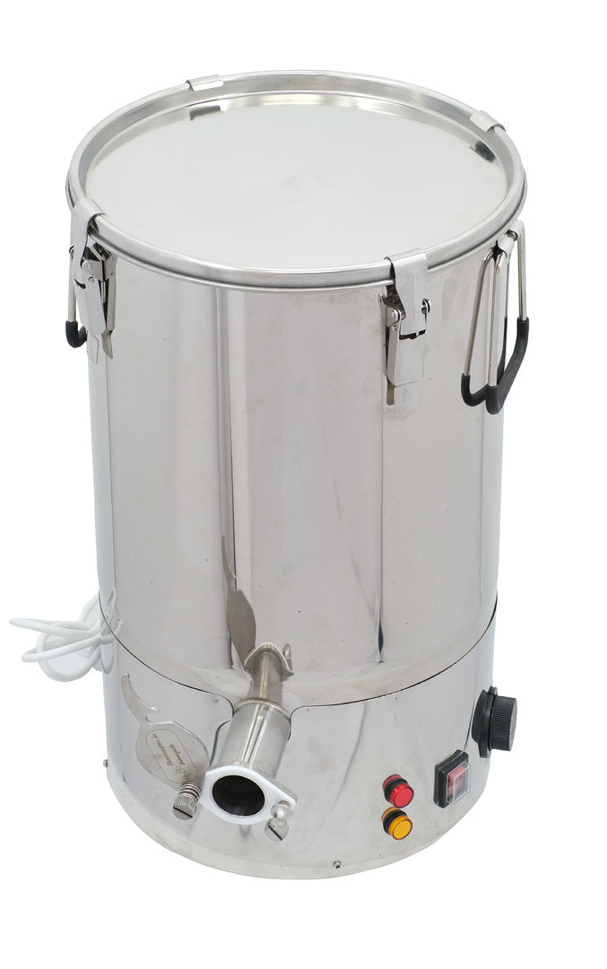 Bienenwagner schuine vloervuller 35 kg van RVS met verwarmingsvulemmer