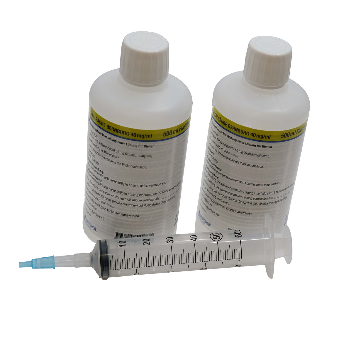 Serumwerk Acide oxalique Bernburg 40 mg/ml, 3,5% - 2x500 ml solution dihydratée d'acide oxalique pour le contrôle de Varroa