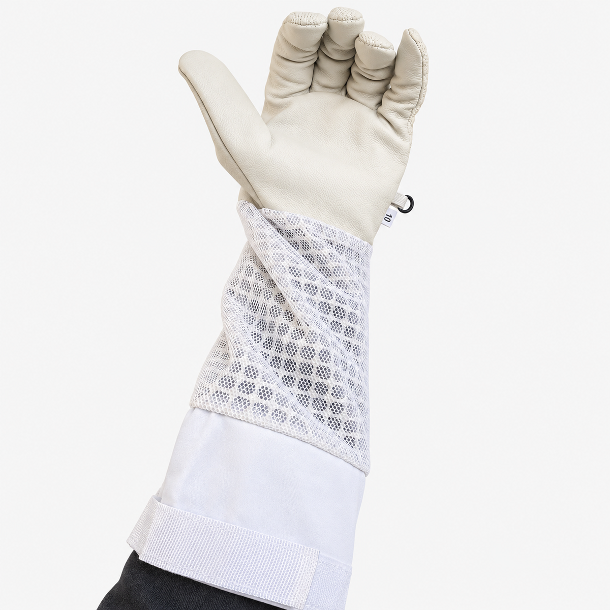 Beekeeping gloves made of sheepskin with 3-layer white mesh fabric (Copy)