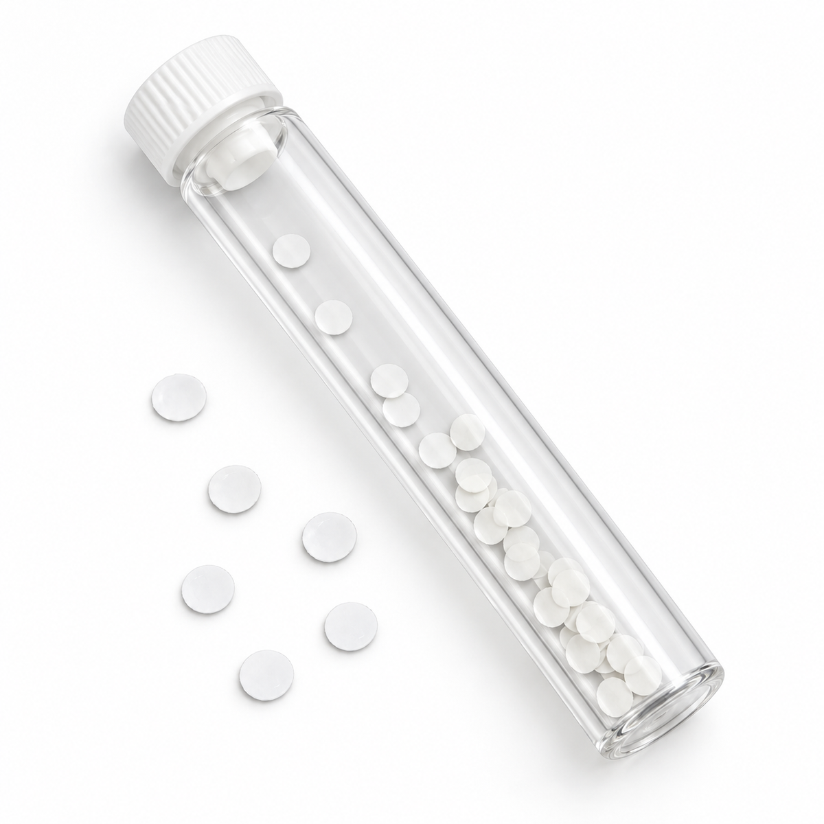 Opalith Zeichenplättchen-Set ohne Nummern – 5 Jahresfarben mit Zeichenleim