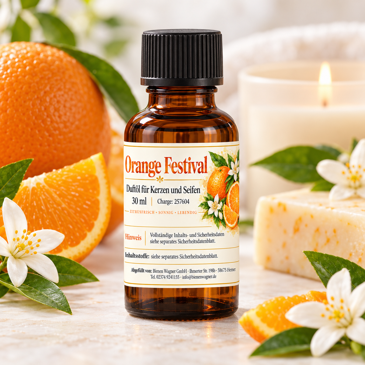 Orange Festival geurolie 30 ml – sinaasappelgeur voor kaarsen & zeep