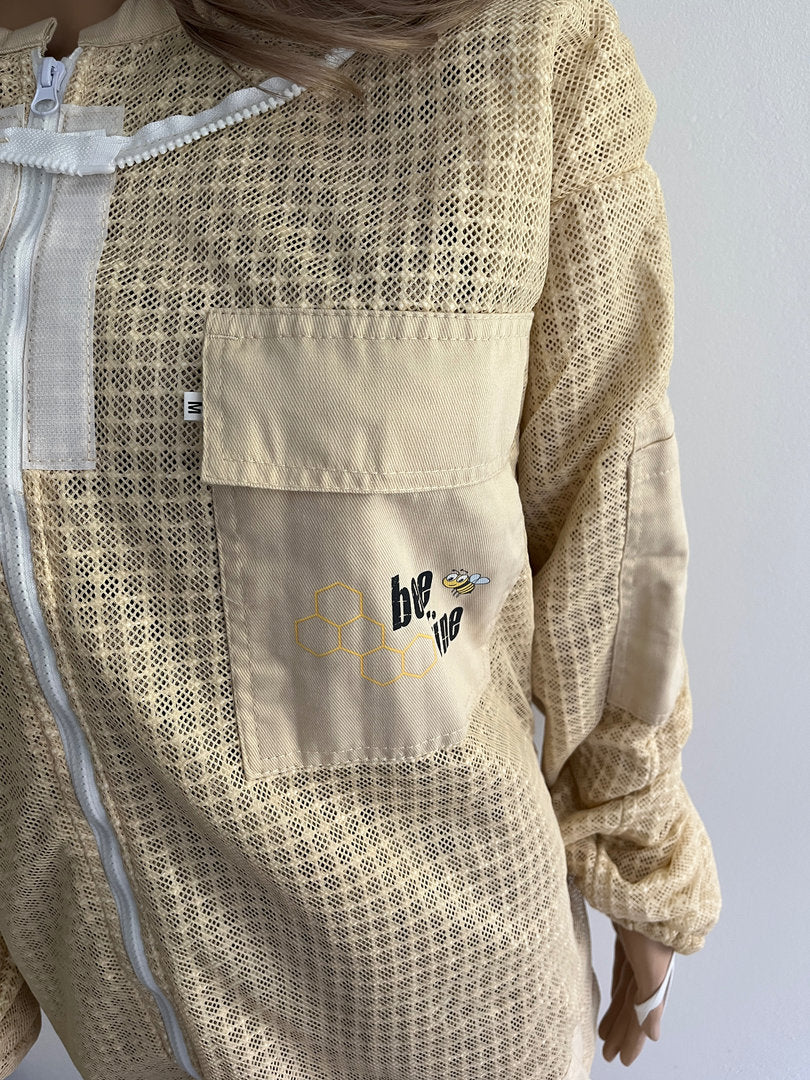 Imkeranzug Overall Schutzanzug Bienen Belüftet Beige Creme
