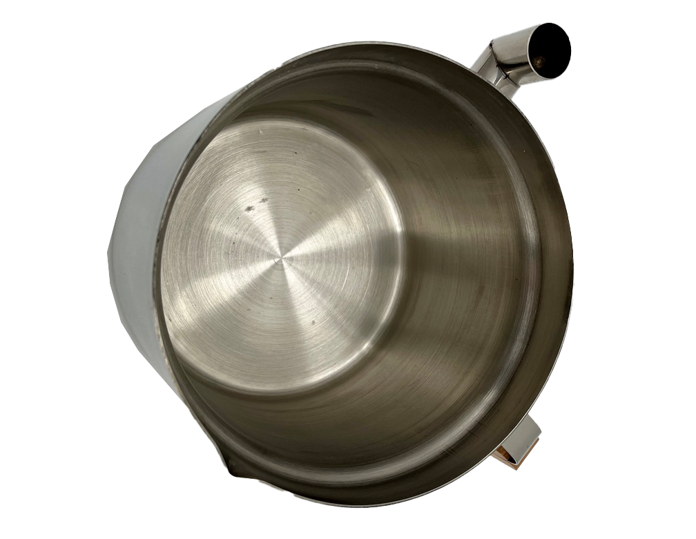 Bijenwas schenkbak grote RVS dubbelwandige schenkpot ca. 2L