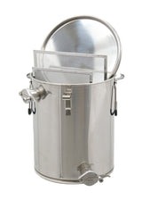 Secchio di riempimento e setacciatura in acciaio inox secchio di riempimento e secchio filtrante 30kg 35Kg con setacci orizzontali