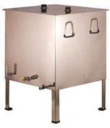 Wassmelter groot RVS 24 honingraat 62x62cm stoomwassmelter