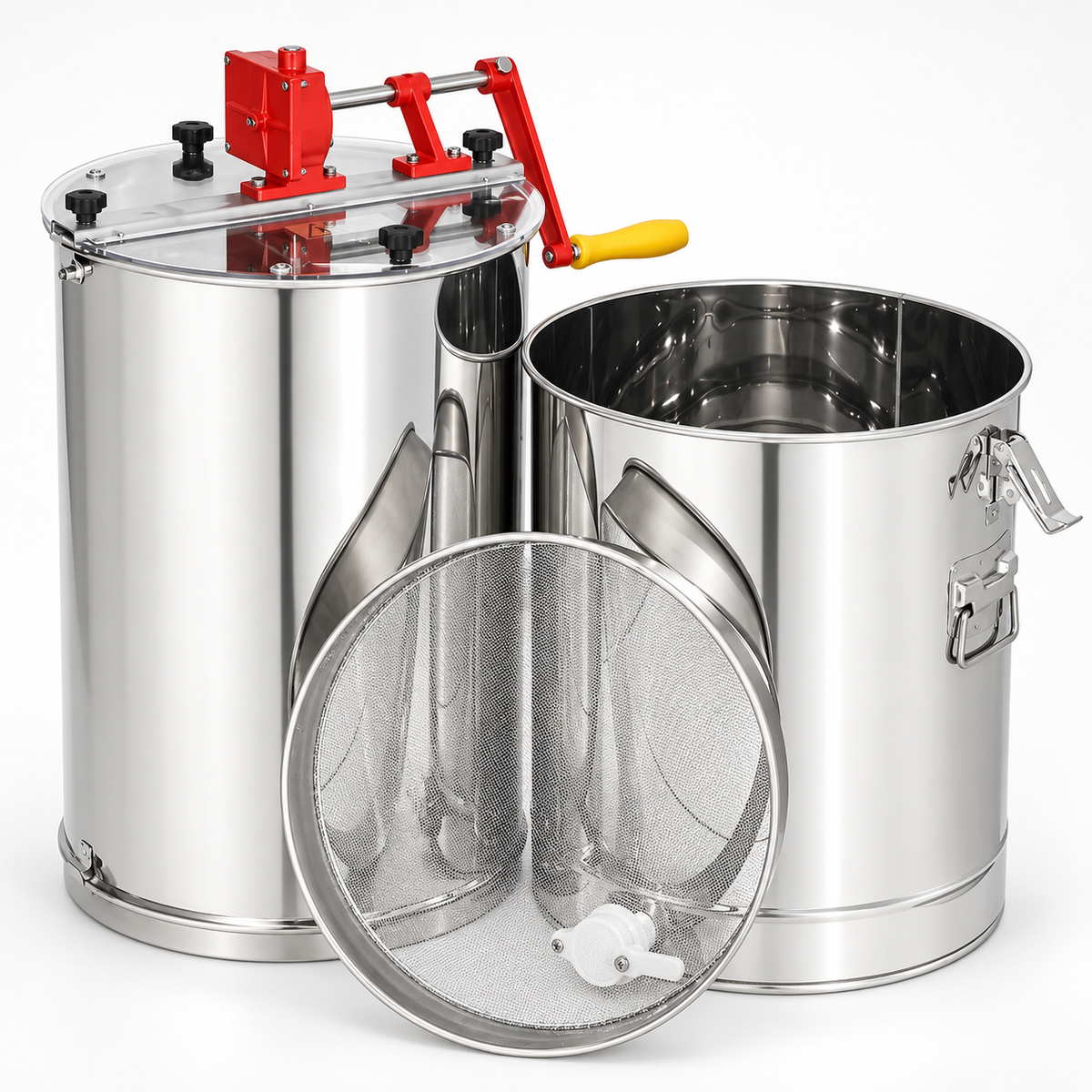 3-honeycomb combination honey extractor with filler & coarse sieve