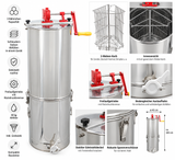 3-honeycomb combination honey extractor with filler & coarse sieve