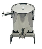 Support de remplissage automatiquement inclinable en acier inoxydable Easy Fill pour le miel