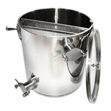Abfüll und Siebkübel 25kg aus Edelstahl Abfüllkübel und Siebkübel Filterkübel mit Sieben