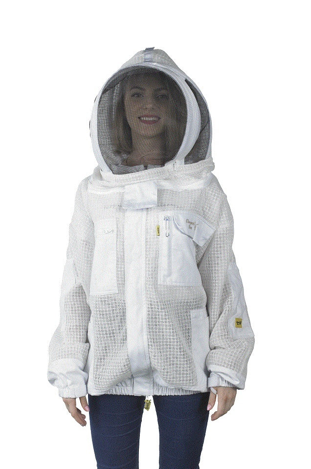 Imkeranzug Elegant Bee Overall Schutzanzug Bienen Belüftet Netzgewebe Weiss