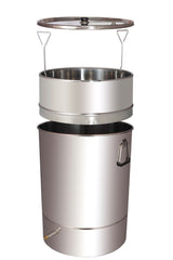 Scaldacera a vapore tondo in acciaio inox diametro 45 cm fino a 12 favi