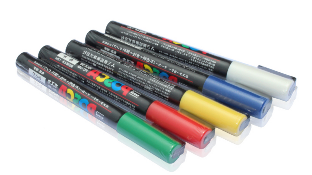 Queen Marking Pen Posca White Yellow Red Green Blue for permanently marking queens with annual color