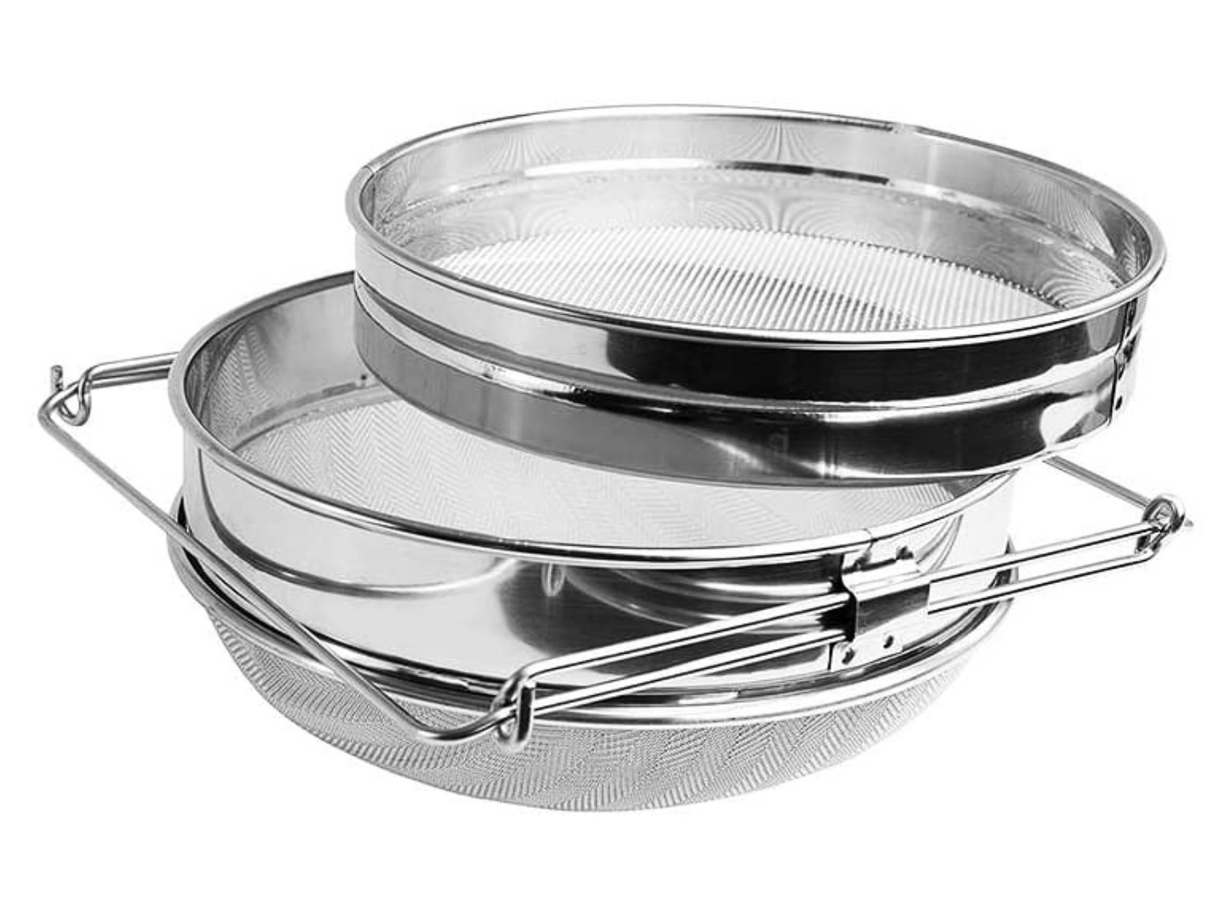 Edelstahl Honigsieb Doppelsieb Filter Typ1 Klassische Bauart Bienenzucht Ausrüstung Werkzeuge