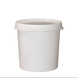 Hobbock 40 kg, kunststof emmer ca. 33 l honingwit zeer stabiel