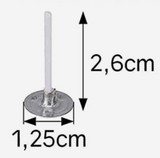 Tealight wick 26mm White waxed wick with base for tealights